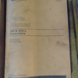 Caterpillar 325 325L Excavator Parts Manual 7TG1 2JK1