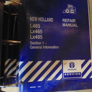 New Holland L465 Lx465 LX485 Skid Steer Loader Repair Manual General Info