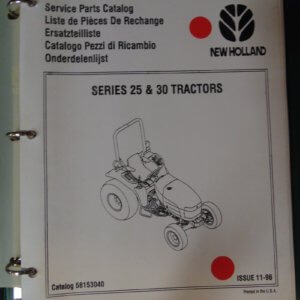 New Holland 25 & 30 Series Tractor Parts Manual