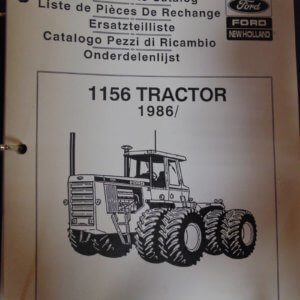 Ford New Holland 1156 Tractor Service/Parts Manual