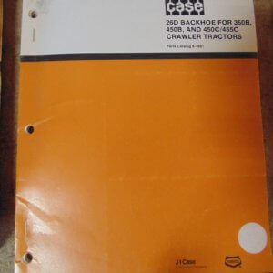 Case 26D Crawler Tractor Backhoe Parts Manual