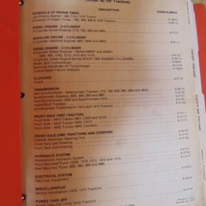 Case 770 Thru 1412 Model Tractor Service Manual