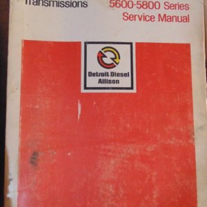 Allison 5600-5800 Transmissions Service Manual