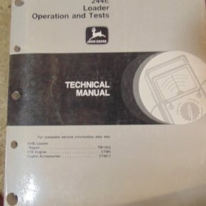 John Deere 244E Loader Technical Manual