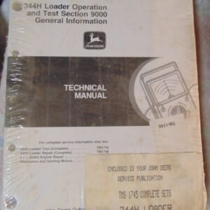 John Deere 344 Loader General Information