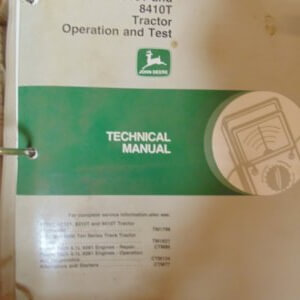 John Deere Tractor 8110T, 8210T, 8310T, 8410T Technical Manual