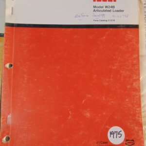 Case W24 Articulated Loader Parts Manual