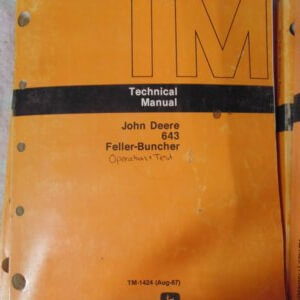 John Deere 643 Feller Buncher Technical Manual