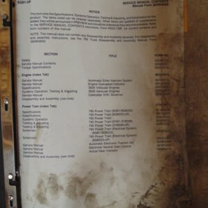 Caterpillar 785 Truck Service Manual