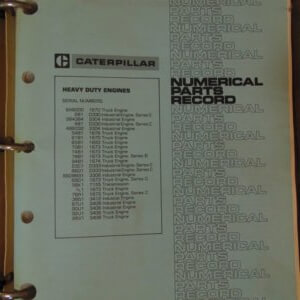 Caterpillar Heavy Duty Engines Parts Manual - Numerical Parts Record 1670 D330 +