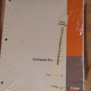 Case CX14 Compact Excavator Parts Manual