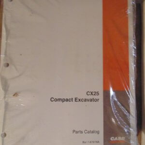 Case CX25 Compact Excavator Parts Manual