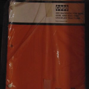 Case 26D Backhoe for 350B 450B 450C 455C Crawler Tractors Parts Manual