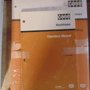 Case D100 D100XR D130 Backhoe Parts and Operators Manual
