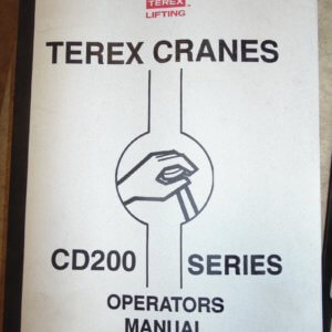 Terex Cranes CD200 Series Operator Manual