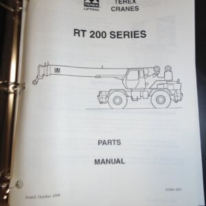 Terex Cranes RT200 Series Parts Manual