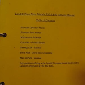 Landoll Pivot Mast Models P30 & P40 Operator, Parts, & Maintenance Manual