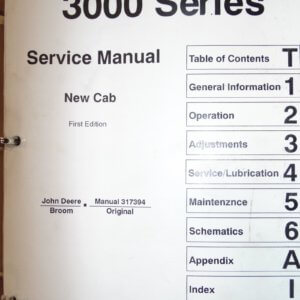 Johnston 3000 Series Mechanical Sweeper Parts Manual