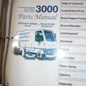 Johnston 3000 Series Mechanical Sweeper Parts Manual