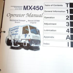 Johnston MX450 Mechanical Sweeper Operator Manual