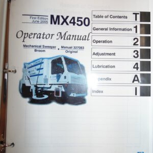 Johnston MX450 Mechanical Sweeper Operator Manual