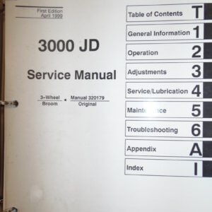 Johnston 3000 Series Mechanical Sweeper Service Manual