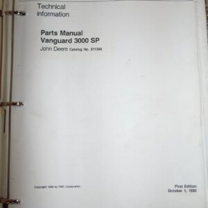 FMC Vanguard 3000 SP Parts Manual