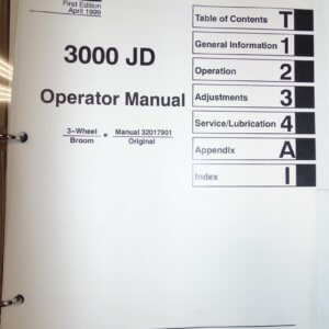 Johnston 3000JD Mechanical Sweeper Operator Manual