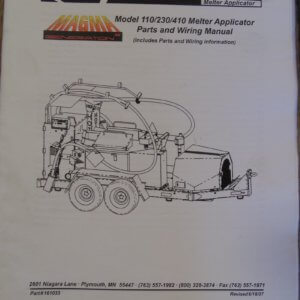 Cimline Model 110/230/410 Melter Applicator Parts & Wiring Manual