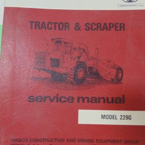 Wabco 229G Tractor Scraper Service Manual