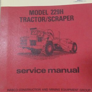 Wabco 229H Tractor Scraper Service Manual