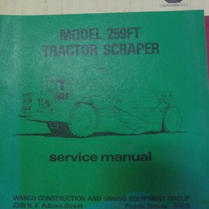 Wabco 259FT Tractor Scraper Service Manual