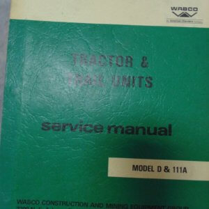 Wabco Model D & 111A Tractor & Trail Units Service Manual