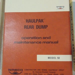 Wabco Model 50 HaulPak RD Operator & Maintenance Manual
