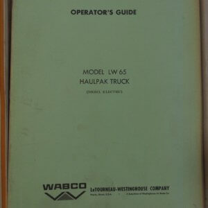 Wabco LW 65 HaulPak Truck Operator's Guide