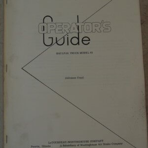 Wabco Model 65 HaulPak Truck Operator's Guide