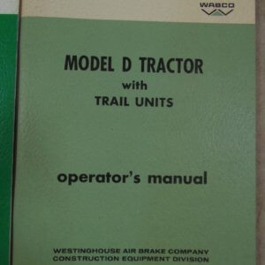 Wabco Model D Tractor with Trail Unit Operator Manual