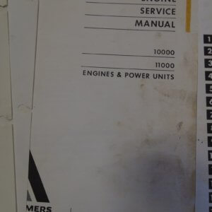 Allis Chalmers Engine Service 10000, 11000 Service Manual