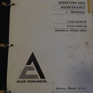 Allis Chalmers Engine Service Engines & Power Units Service Manual