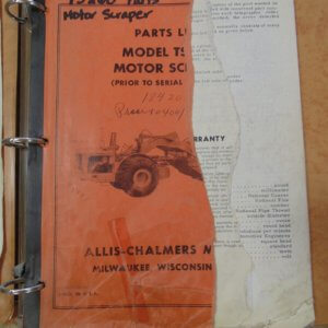 Allis Chalmers TS 260 Motor Scraper Parts Manual