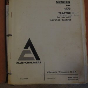 Allis Chalmers 260E Tractor for use with Elevator Scraper Parts Manual
