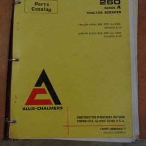 Allis Chalmers 260 A Series A Tractor Scraper Parts Manual