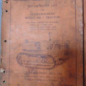 Allis Chalmers Model HD 7 Tractor Parts Manual