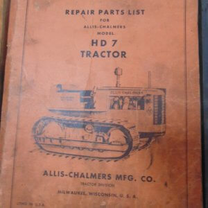 Allis Chalmers HD 7 Tractor Parts Manual