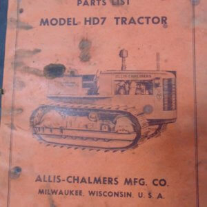 Allis Chalmers HD7 Tractor Parts Manual