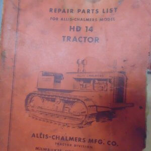 Allis Chalmers HD14 Tractor Parts Manual