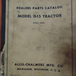 Allis Chalmers D 15 Tractor Parts Manual