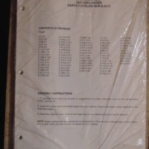 Case 1840 Uni-loader Parts Manual