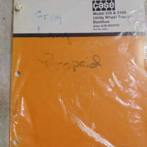 Case Utility Wheel Tractors Backhoe Parts Manual