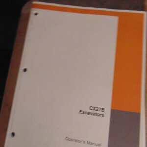 Case CX27B Excavator Operator Manual